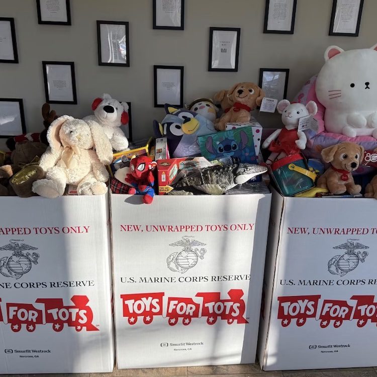 toys for tots box of toys